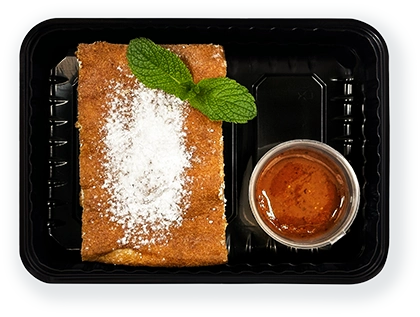 Запеканка творожная с кокосом и джемом